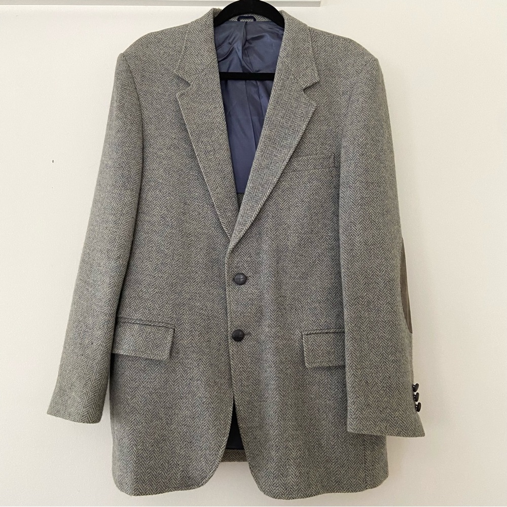 Vtg Middishade Herringbone Men’s Sportcoat 40R Tweed Old Money Academia Elbow